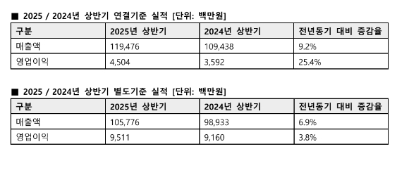 안랩 2025 상반기 실적. [사진=안랩]