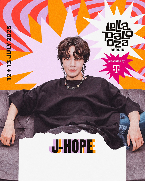 제이홉이 14일(이하 한국시간) '롤라팔루자 베를린'(Lollapalooza Berlin)에 헤드라이너로 출연한다. [사진=빅히트뮤직]
