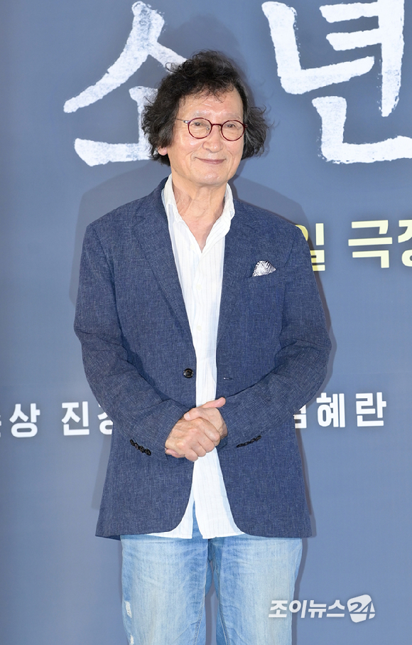 영화감독 정지영이 27일 오전 서울 CGV 용산아이파크몰에서 열린 영화 '소년들'(감독 정지영) 제작보고회에 참석하고 있다. [사진=정소희 기자]