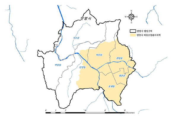 경기 안양시 비점관리유역(안) 행정구역도. [사진=안양시]