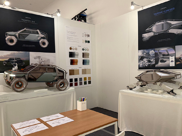 세종대 융합디자인랩팀과 진행한 'DDP 디자인페어' 산학 협력 프로그램 디자인 작품. [사진=KGM]