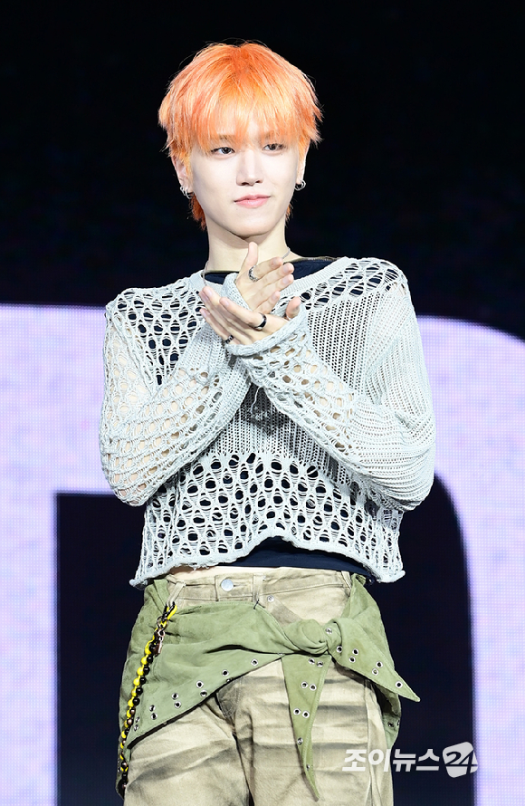그룹 보이넥스트도어 리우가 20일 오후 서울 강서구 KBS아레나에서 열린 보이넥스트도어(BOYNEXTDOOR) 새 앨범 '디 액션'(The Action) 쇼케이스에 참석하고 있다. [사진=정소희 기자]