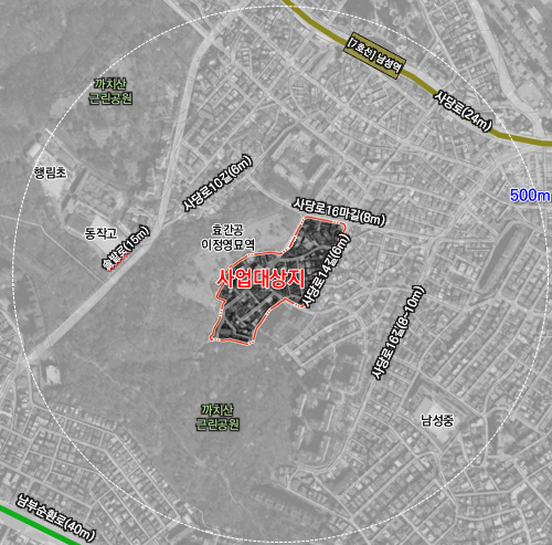 사당12구역(사당동 288번지 일대) 위치도. [사진=동작구]