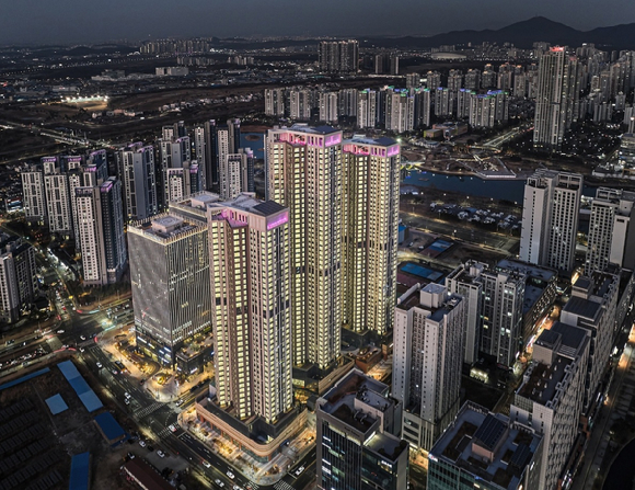 청라 한양수자인 디에스틴 점등식 사진. [사진=BS한양]