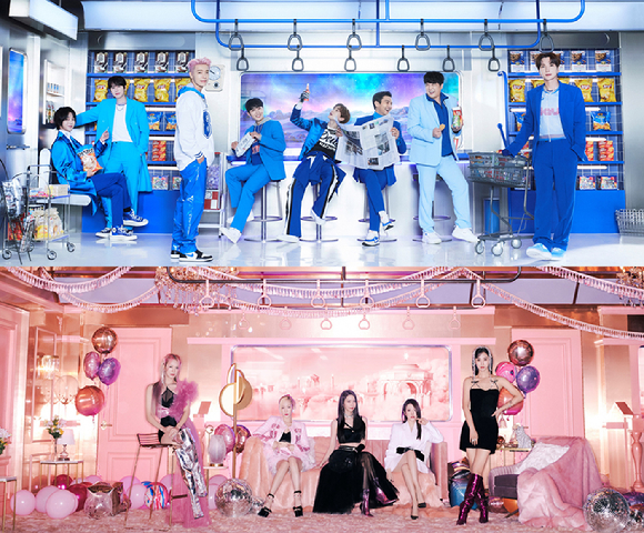 슈퍼주니어와 소녀시대-Oh!GG의 'SMTOWN 2022 : SMCU EXPRESS' 티저 이미지가 공개됐다. [사진=SM엔터테인먼트]