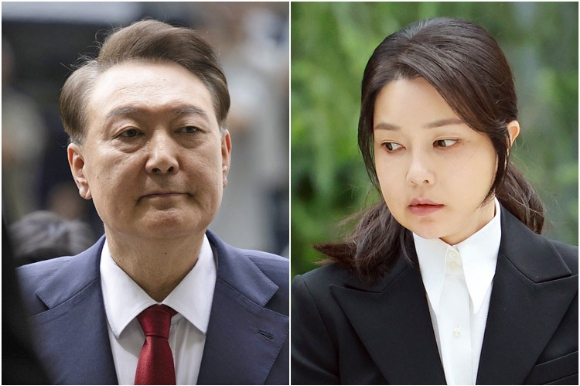 윤석열 전 대통령(왼쪽), 김건희 여사 [사진=연합뉴스]