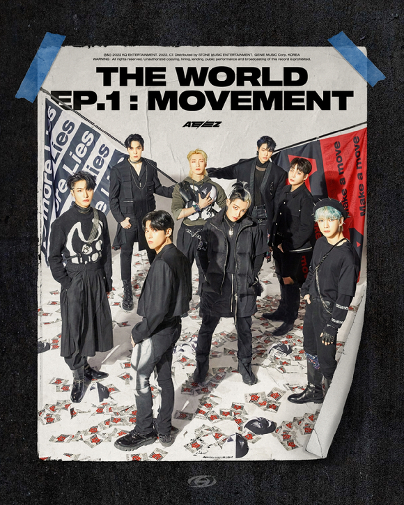 에이티즈 신보 '더 월드 에피소드 1 : 무브먼트(THE WORLD EP.1 : MOVEMENT)' 단체 콘셉트 포토 [사진=KQ엔터테인먼트]
