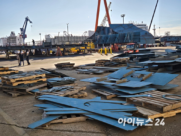 미국 펜실베이니아주 필라델피아에 위치한 한화 필리조선소 전경. [사진=최란 기자]