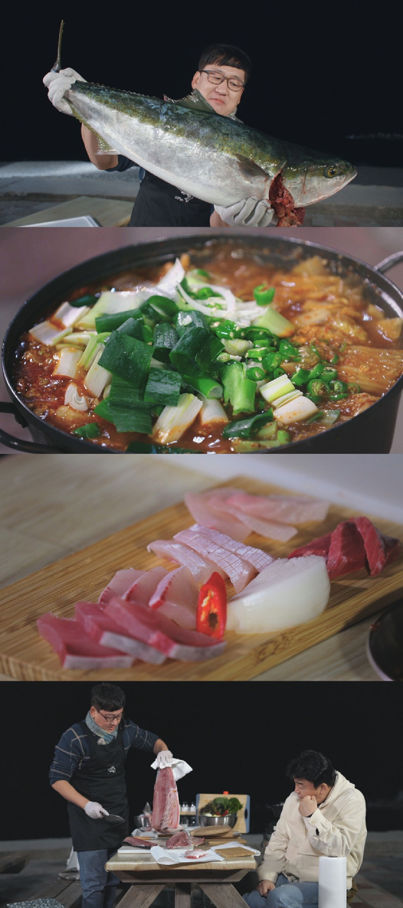 티빙 오리지널 '백종원의 사계'에서 대방어를 전한다. [사진=티빙]