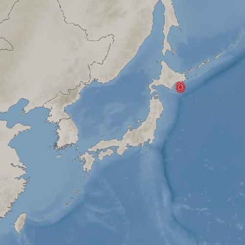 일본 홋카이도 남쪽 해역서 규모 6.1 지진. [사진=기상청]