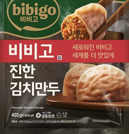 CJ제일제당의 '비비고 김치만두' 400g 제품. [사진=식품의약품안전처 제공]