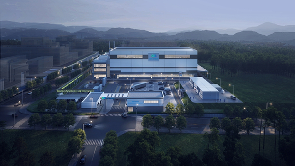 포스코퓨처엠의 합작사 씨앤피신소재테크놀로지가 포항 영일만 4산단에 건설하는 LFP 양극재 공장 조감도. [사진=포스코퓨처엠]