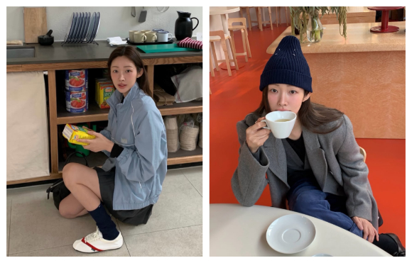 배우 차정원의 간절기 스타일링. [사진=차정원 인스타그램 ]