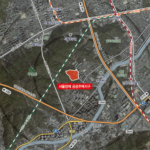 서울양재 공공주택지구' 위치도 [사진=LH]