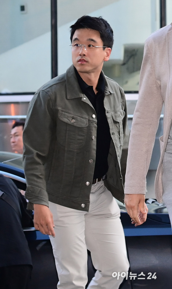 이재현 CJ그룹 회장의 장남 이선호 미래기획그룹장이 2일 오후 서울 한남동 리움미술관에서 열린 'CJ 나이트 인 셀러브레이션 오브 프리즈 서울'에 참석하고 있다. [사진=정소희 기자]