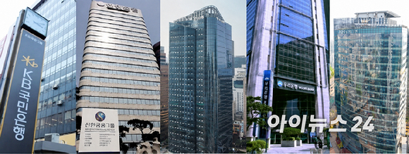 KB국민은행, 신한은행, 하나은행, 우리은행, NH농협은행 [사진=각사]