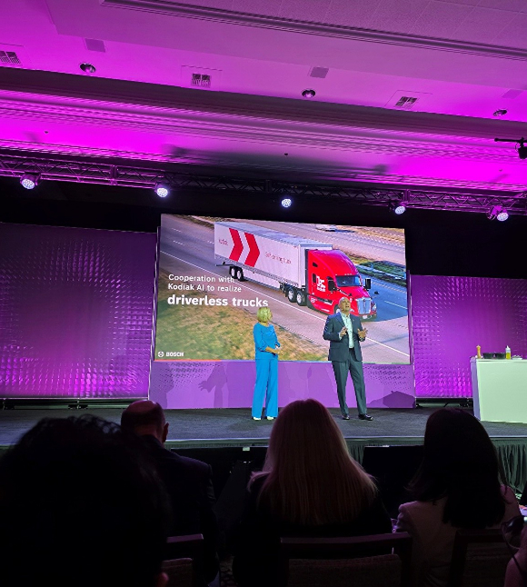 코디악 자율주행 트럭에 자율주행 솔루션을 공급하는 보쉬. [사진=정구민]