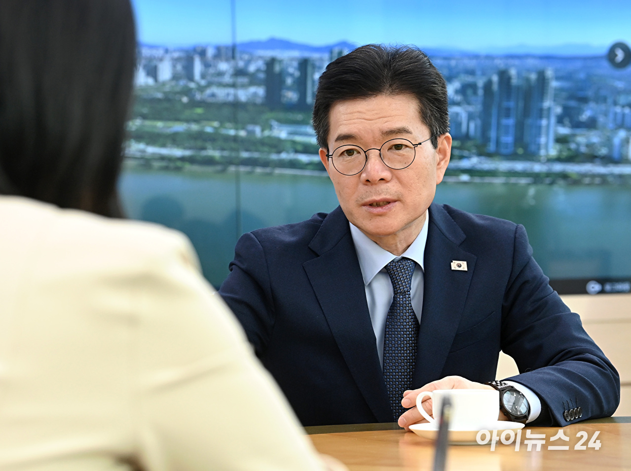 정원오 성동구청장이 26일 서울 성동구 성동구청에서 아이뉴스24와 인터뷰를 하고 있다. [사진=곽영래 기자]