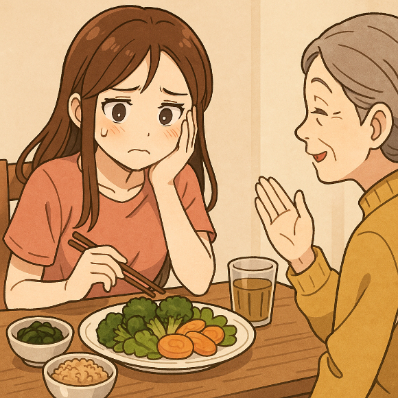 시어머니의 건강 식단 때문에 곤혹스러워하는 며느리의 사연이 알려졌다. 사진은 AI로 생성한 이미지로, 본 기사 내용과 무관. [사진=챗GPT]