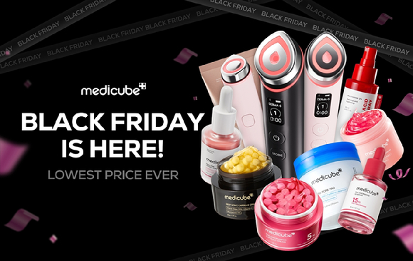 미국 메디큐브 블랙 프라이데이 프로모션 배너. [사진=에이피알]