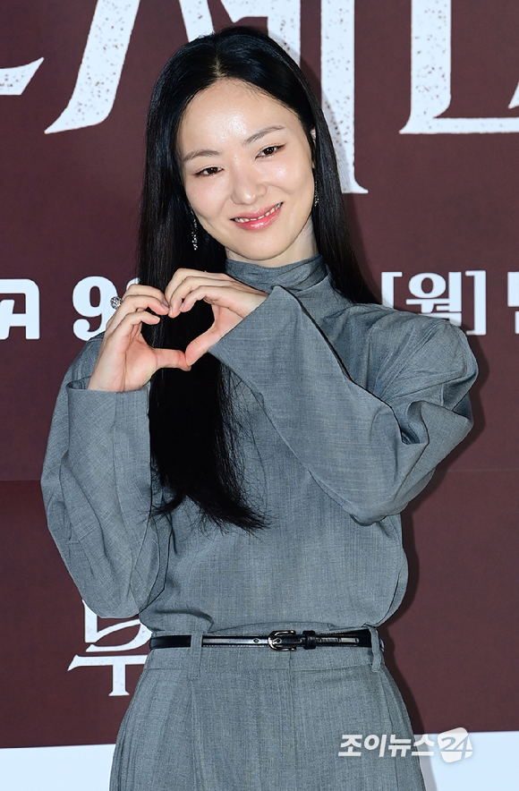 배우 전여빈이 22일 오후 서울 CGV 영등포에서 열린 지니 TV 오리지널 '착한 여자 부세미' 제작발표회에 참석하고 있다. [사진=정소희 기자]