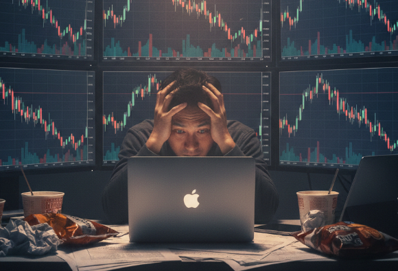 급락장 투자자 이미지. [사진=제미나이 인공지능(AI) 생성 이미지]