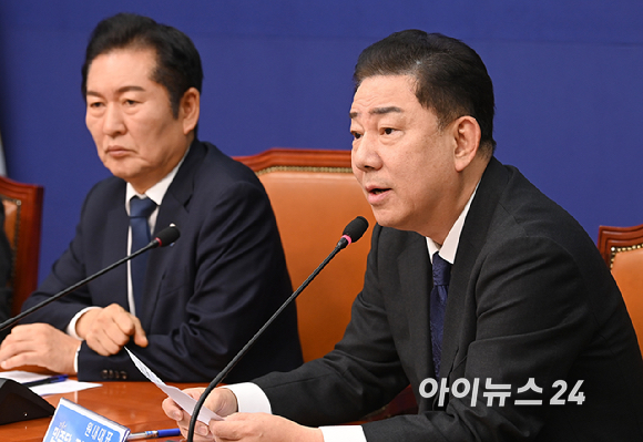 김병기 더불어민주당 원내대표가 10일 국회에서 열린 최고위원회의에서 발언하고 있다. [사진=곽영래 기자]