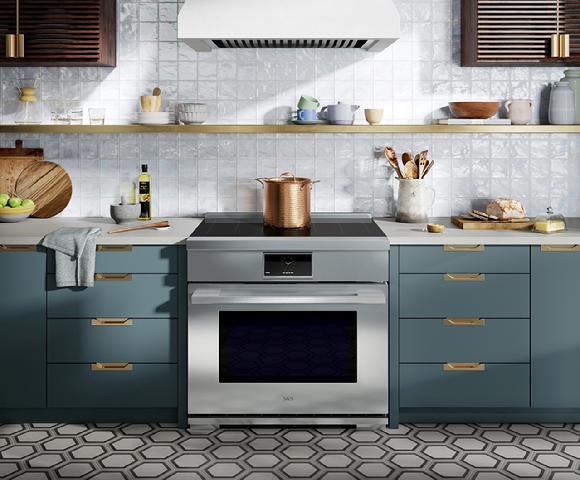 올프리(All-free) 인덕션이 탑재된 36인치 '쿡존프리 인덕션 프로레인지&rsquo; 신제품. [사진=LG전자]