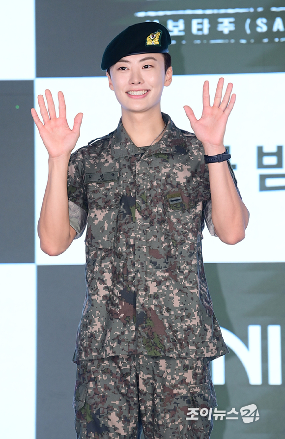 배우 이원정이 24일 오후 서울 구로구 신도림동 더세인트에서 열린 ENA 새 월화드라마 '신병4 : 사보타주' 제작발표회에 참석하고 있다. [사진=정소희 기자]