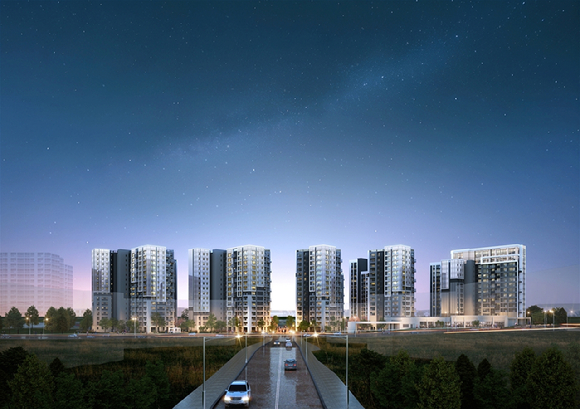 방화뉴타운 래미안 엘라비네 투시도. [사진=삼성물산 건설부문]