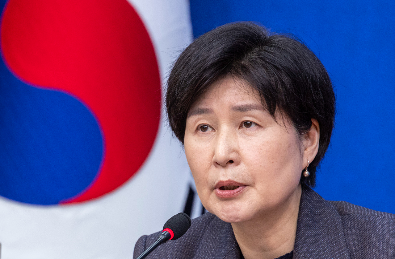 더불어민주당 백혜련 사법개혁특별위원회 위원장이 20일 서울 여의도 국회에서 열린 사법개혁특별위원회 사법개혁안 발표에 참석해 개혁안의 구체적 내용을 밝히고 있다. 2025.10.20 [사진=연합뉴스]