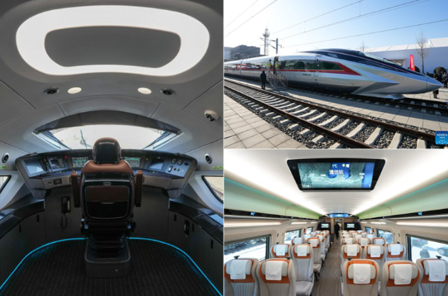 중국이 세계에서 가장 빠른 고속열차 CR450의 시험운행에 성공했다. 사진은 운행 중인CR450. [사진=Amazing China]