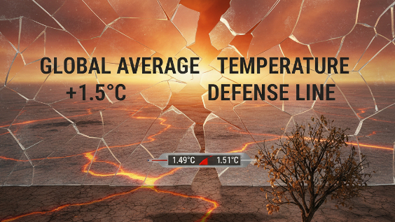 2015년 전 세계 지도자들은 21세기말까지 산업화 이전보다 지구 평균기온 1.5도 상승만은 막아야 한다며 파리기후변화협약에 서명한 바 있다. 이 약속이 지켜질 확률은 매우 낮은 것으로 분석됐다. 공염불이 될 가능성이 커졌다. [사진=구글 GEMINI]