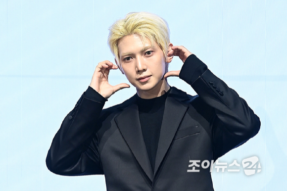 에이티즈 여상이 5일 오후 서울 여의도 페어몬트 엠버서더 서울에서 열린 미니 13집 '골든 아워 : 파트 4(GOLDEN HOUR : Part.4)' 발매 기념 기자간담회에서 포즈를 취하고 있다. [사진=곽영래 기자]