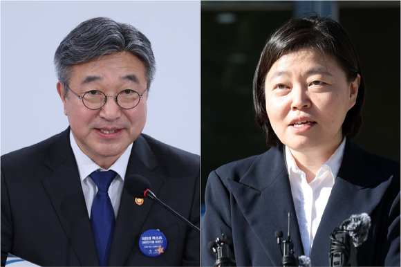 (왼)윤호중 행정안전부 장관 (오)임은정 광주지방중수청장 [사진=연합뉴스]