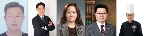 (왼쪽부터) 2023년 부산광역시 명장에 선정된 유태관, 이시창, 박효주, 이종훈, 김석래. [사진=부산광역시]