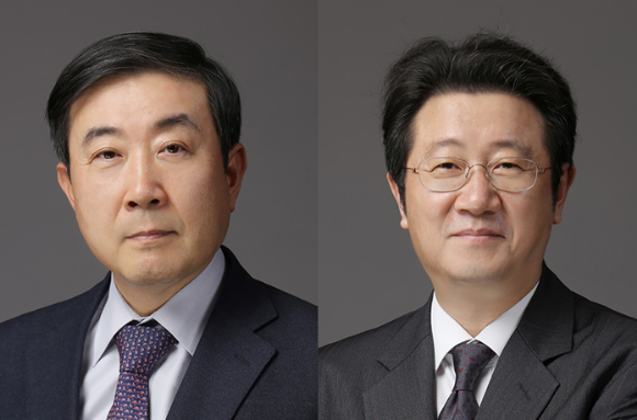 법무법인(유한) 태평양 신임 대표로 선임된 권순익(왼쪽)&middot;이형석 변호사 [사진=법무법인(유한) 태평양]