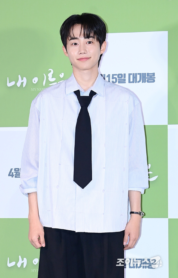 배우 박지빈이 2일 오후 서울 용산구 CGV 용산아이파크몰에서 열린 영화 '내 이름은'(감독 정지영) 언론시사회에 참석하고 있다. [사진=정소희 기자]