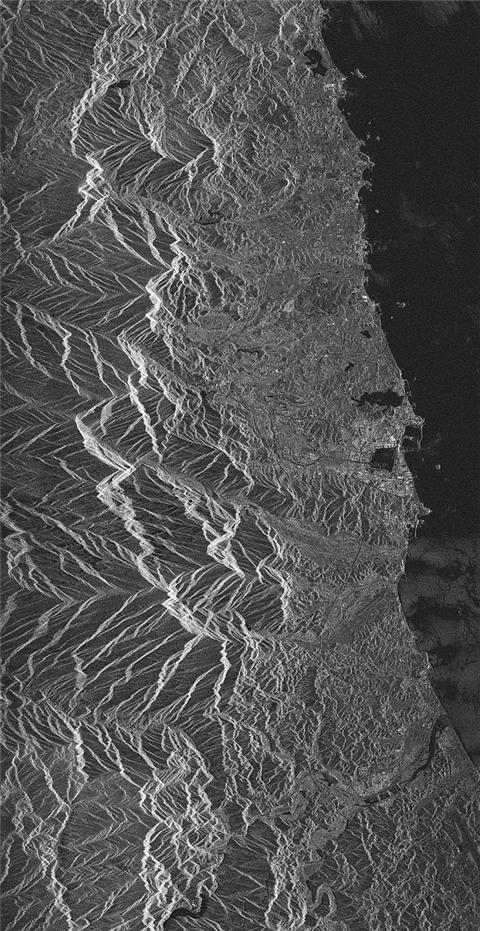  차세대소형위성2호 영상레이다 시험관측 사진. 대한민국 설악산 국립공원 및 속초 일대. 2023.08.21 [사진=KAIST]