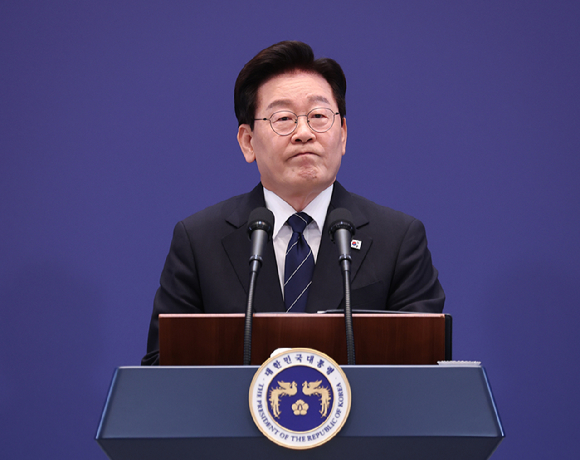 이재명 대통령이 18일 청와대 영빈관에서 열린 기자회견에서 발언하고 있다. 2026.9.18 [사진=연합뉴스]