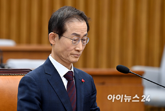 김호철 감사원장 후보자가 29일 서울 여의도 국회에서 열린 인사청문회에 참석하고 있다. [사진=곽영래 기자]