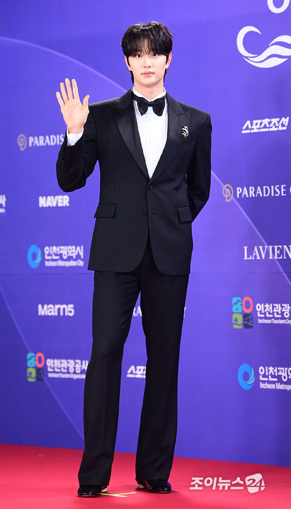 '유미의 세포들3' 배우 김재원이&nbsp;31일 오후&nbsp;인천시 영종구 운서동 파라다이스시티에서 열린&nbsp;제5회 청룡시리즈어워즈&nbsp;레드카펫 행사에 참석하고 있다. [사진=정소희 기자]