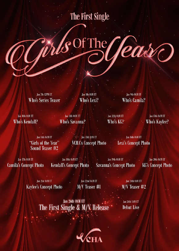 VCHA 타임테이블 [사진=JYP엔터테인먼트]