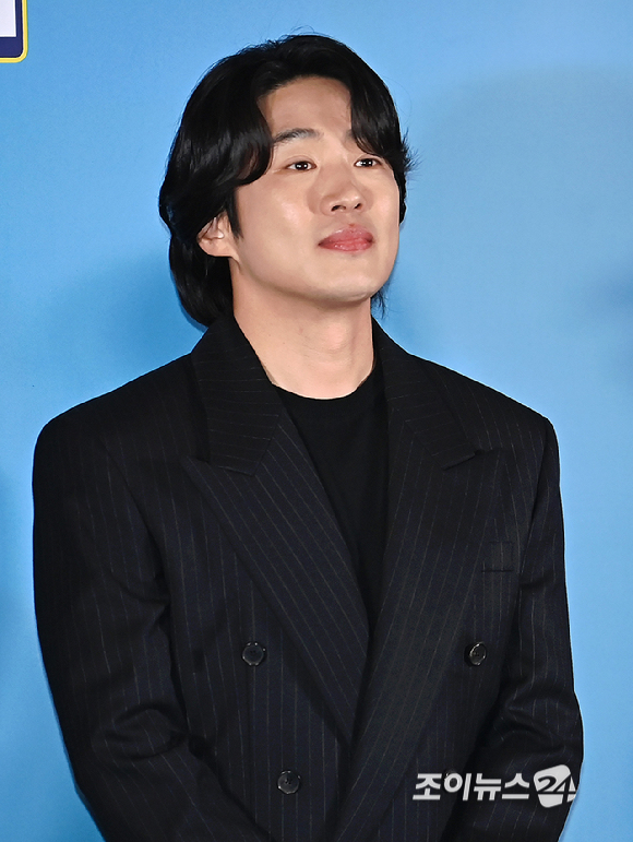 배우 안재홍이 26일 오후 서울 용산구 CGV용산아이파크몰에서 영화 ‘하이파이브’ 언론시사회에 참석하고 있다. [사진=곽영래 기자]