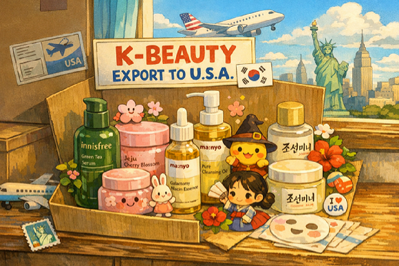 K뷰티 수출 이미지. [사진=챗GPT]