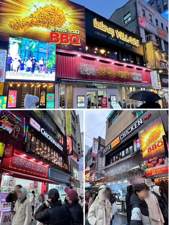 BBQ는 명동스타점과 명동점, 을지로입구점 등 명동 초입 핵심 상권에 매장을 오픈했다. [사진=BBQ]