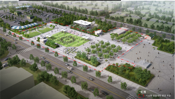 중앙근린공원 지하공영주차장 상부조감도 [사진=인천시]