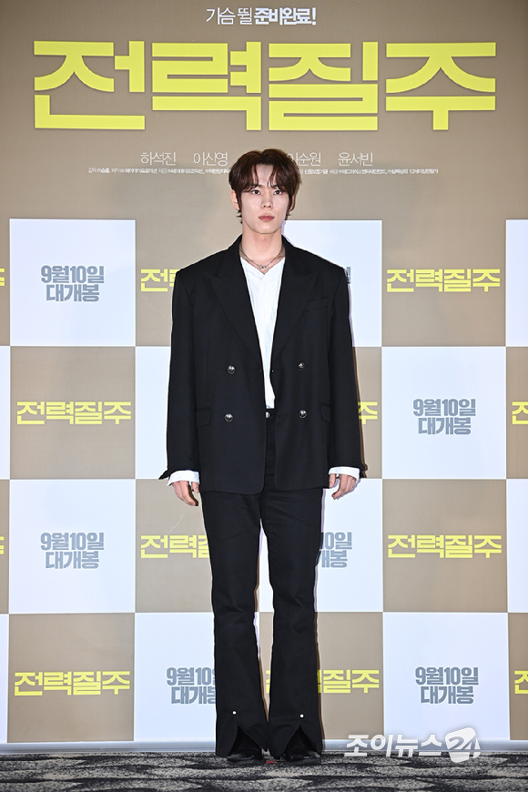 배우 윤서빈이 5일 오후 서울 롯데시네마 월드타워점에서 열린 영화 '전력질주' 언론시사회에서 포토타임을 갖고 있다. [사진=곽영래 기자]