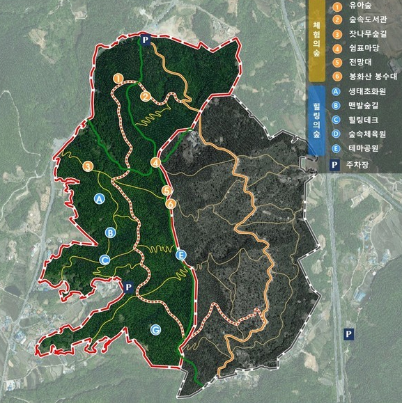 진천군 진천읍 봉화산 숲길 조성 계획도 [사진=진천군]