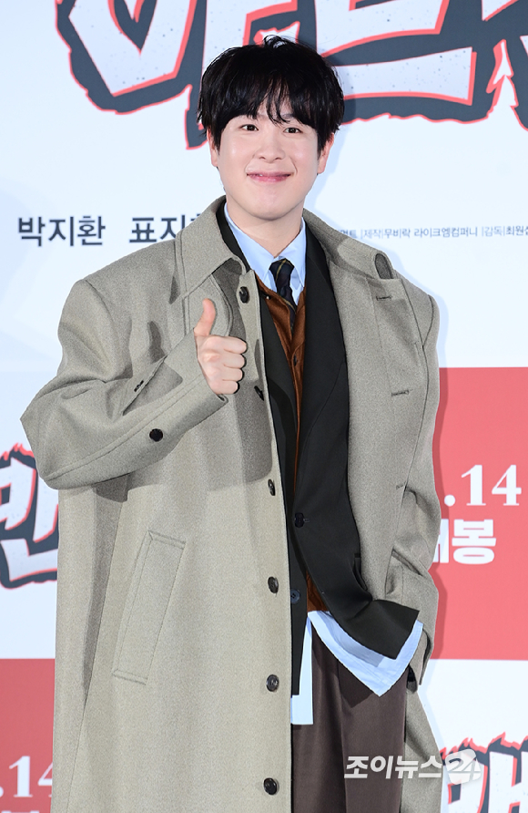 배우 표지훈(피오)이 11일 오전 서울 광진구 자양동 롯데시네마 건대입구점에서 열린 영화 '하트맨'(감독 최원섭) 제작보고회에 참석하고 있다. [사진=정소희 기자]